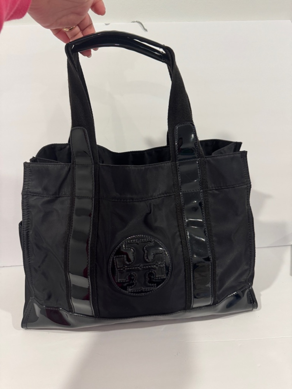 Tory Burch Large Black Nylon Tote